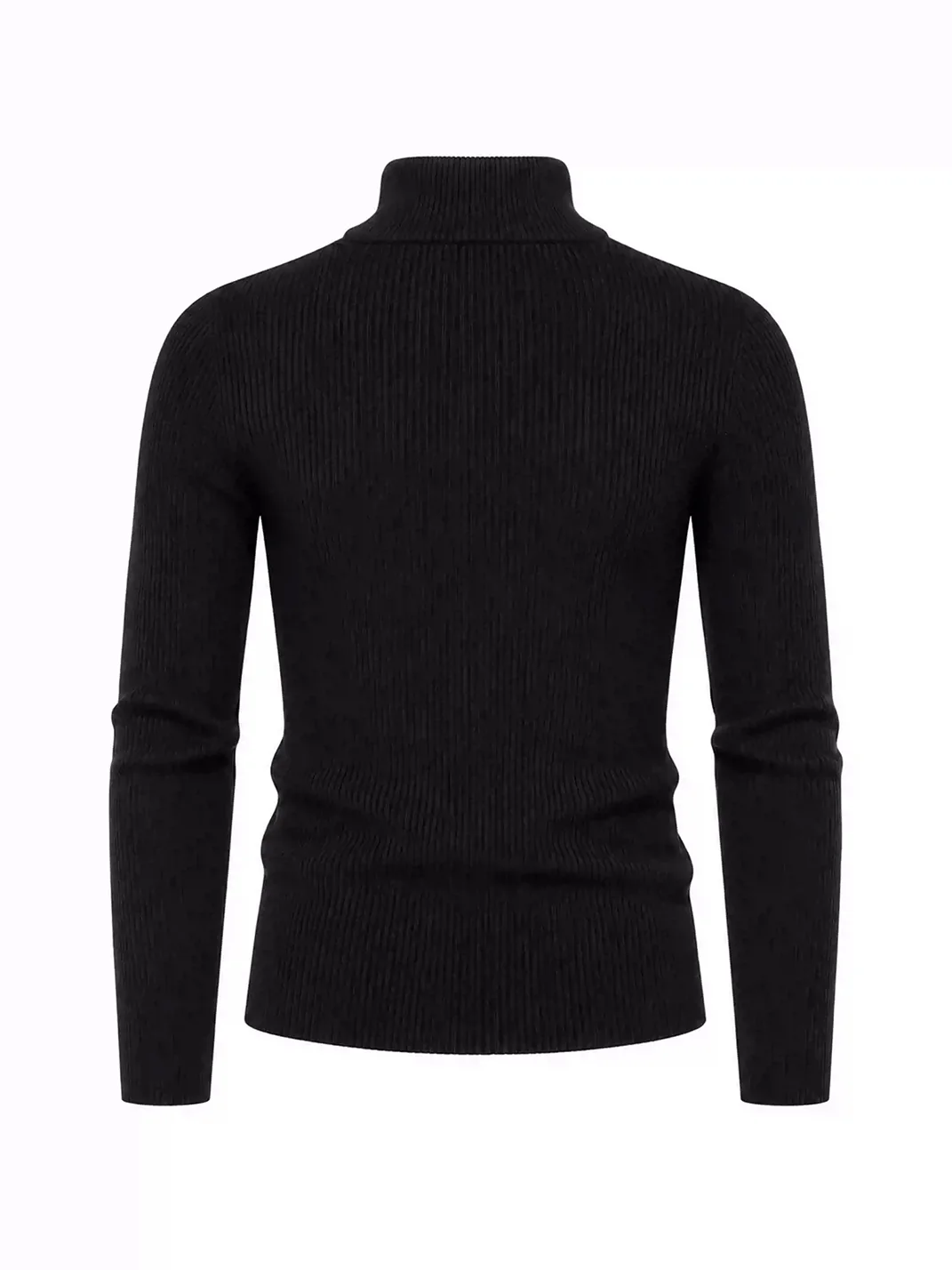KARMANISTIC | Slim Fit Ribbed Zip Mock Neck Sweater