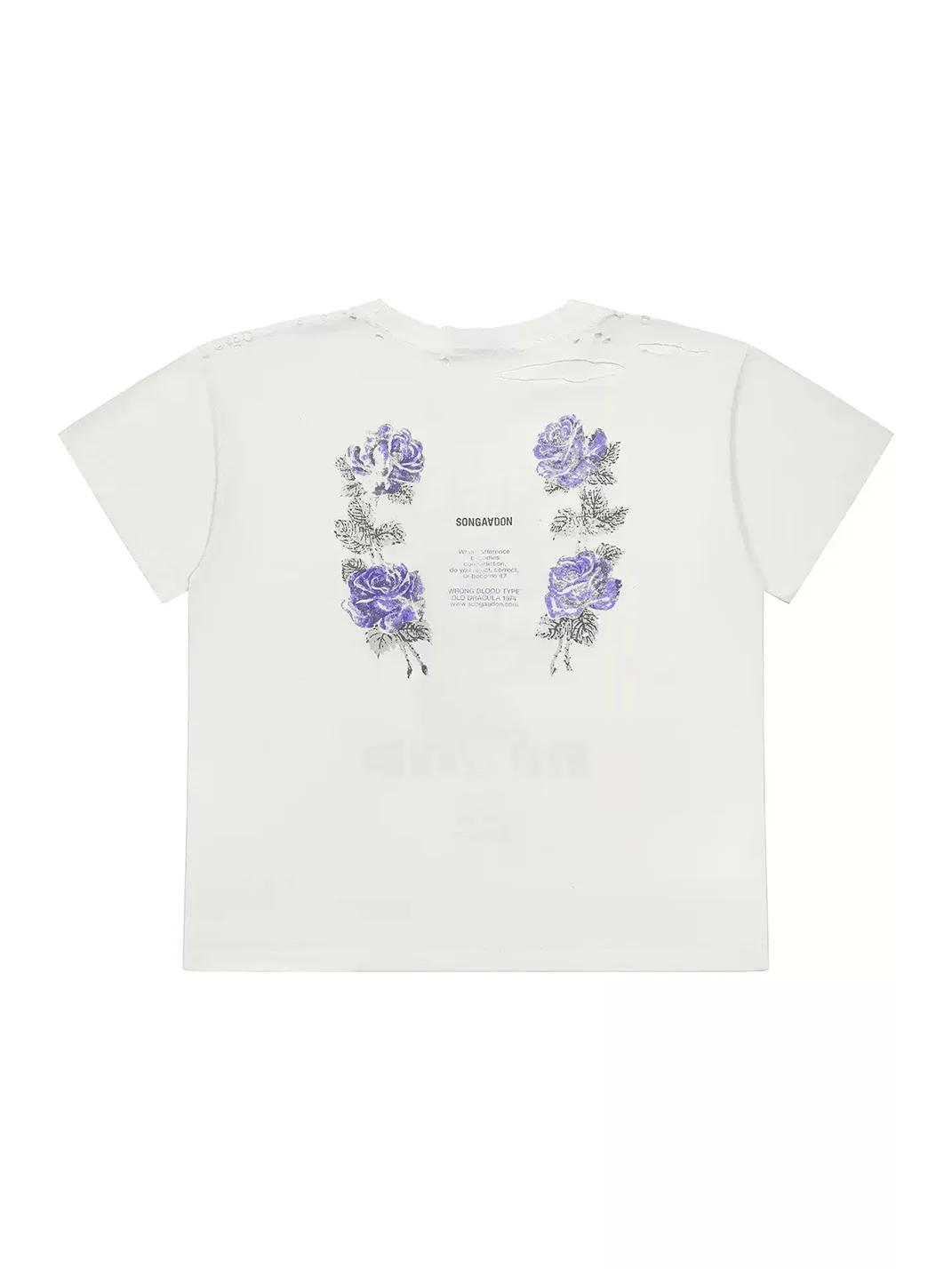 SONGAADON | Vampira Portrait Distressed Patch Washed Boxy T-Shirt