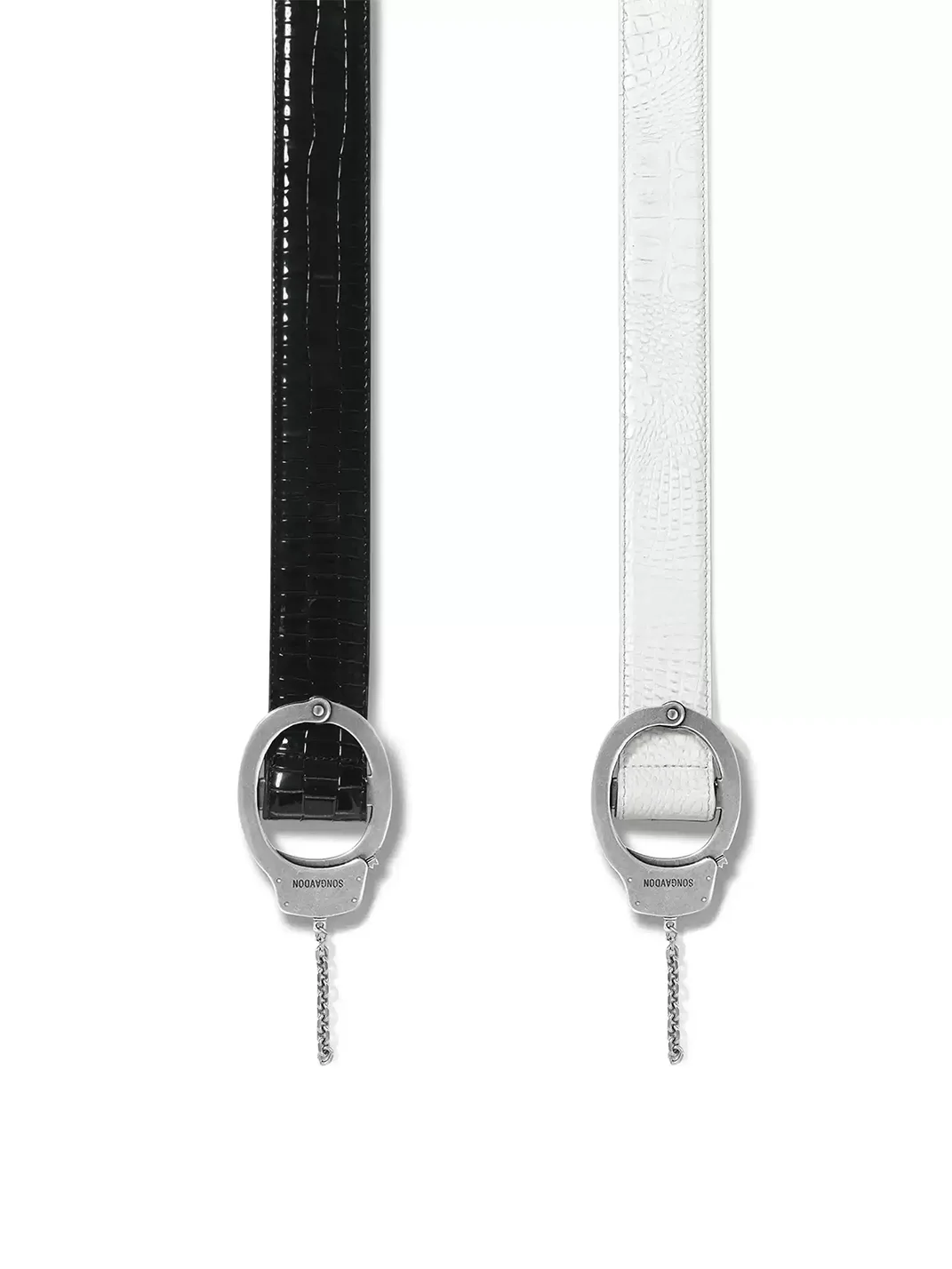 SONGAADON | No-Hole Handcuff Buckle Leather Belt