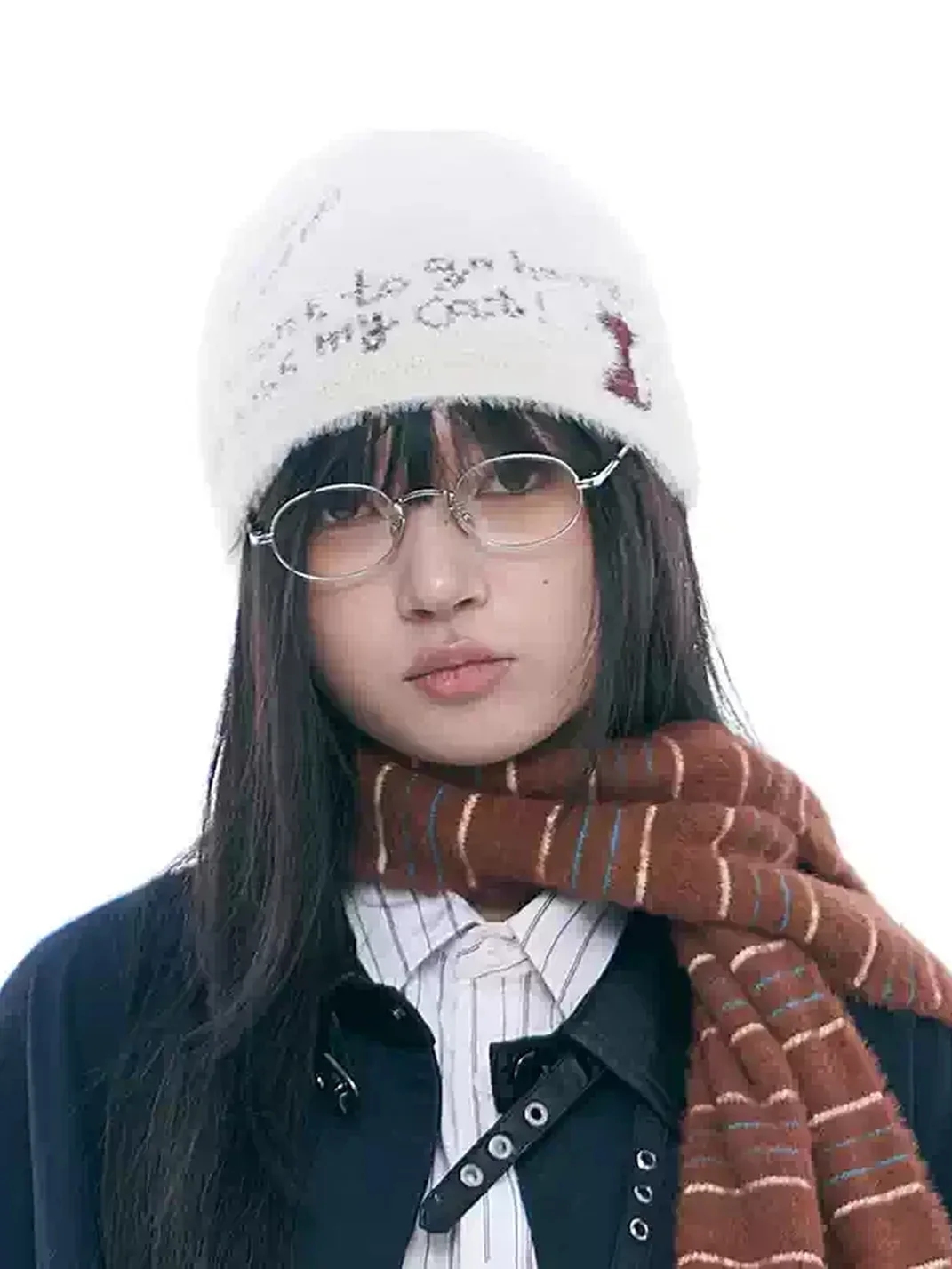 Wishmore | Cat Graphic Fuzzy Knit Beanie
