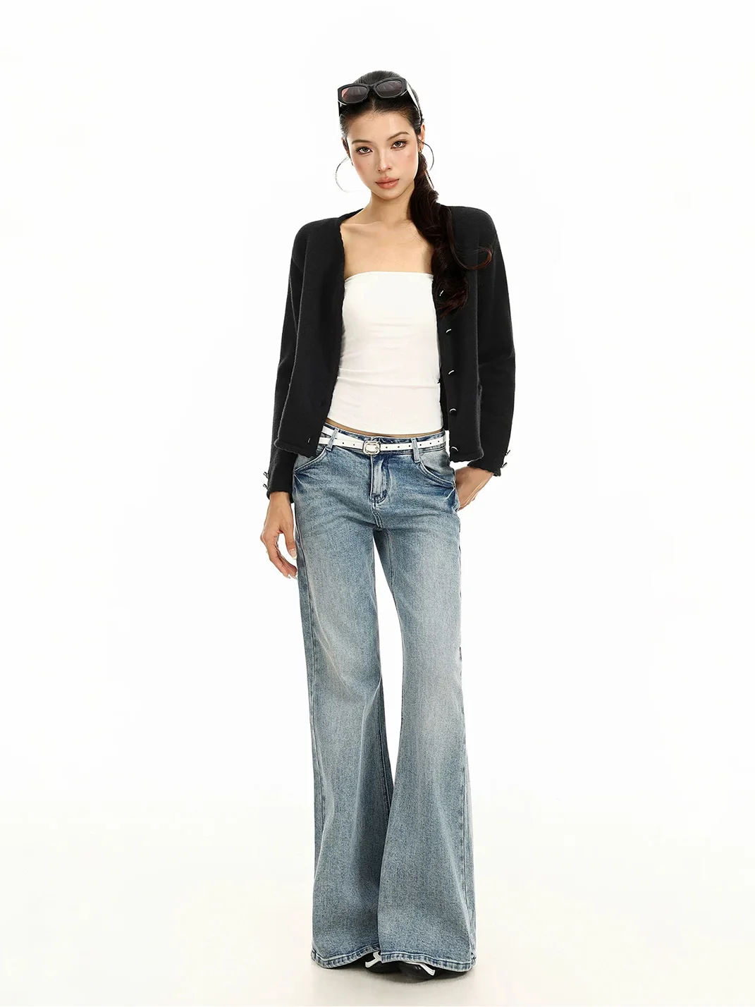 BIGGOLD | Cropped Button Knit Cardigan
