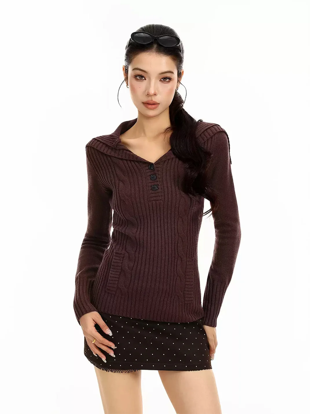 BIGGOLD | Slim Fit Pullover Knit Sweater