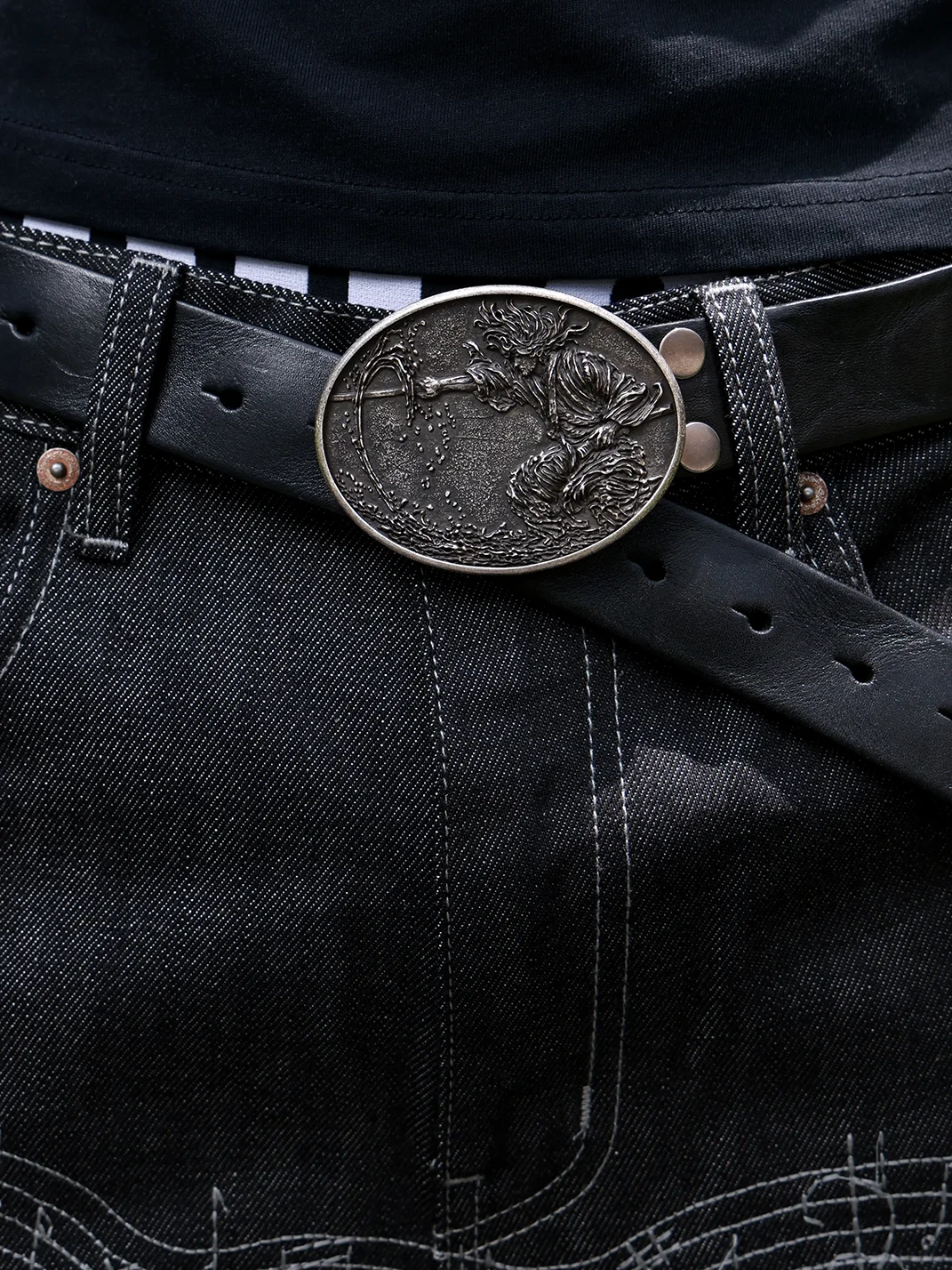 VOWPROGRESS | Miyamoto Musashi Cowhide Belt With Brass Buckle