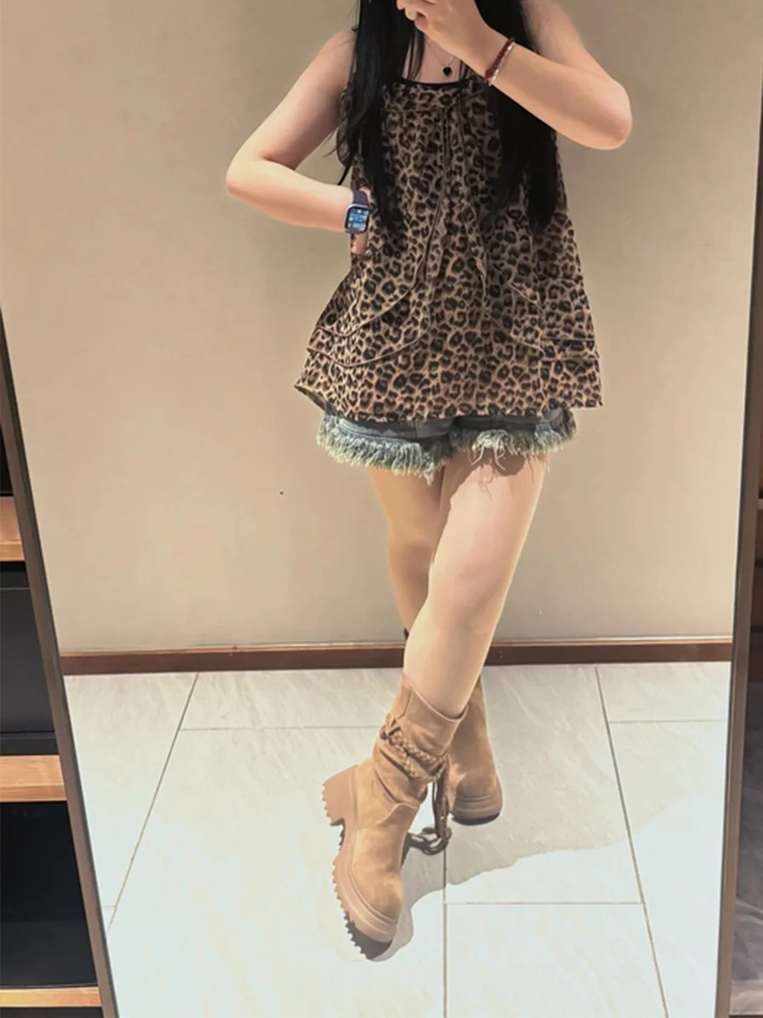 In lucky | Retro Fringe Platform Block Heel Boots