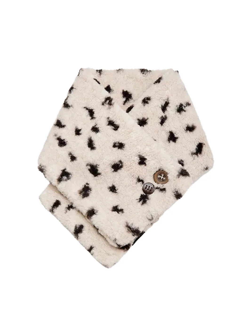 Wishmore | Plush Polka Dot Button Neck Warmer