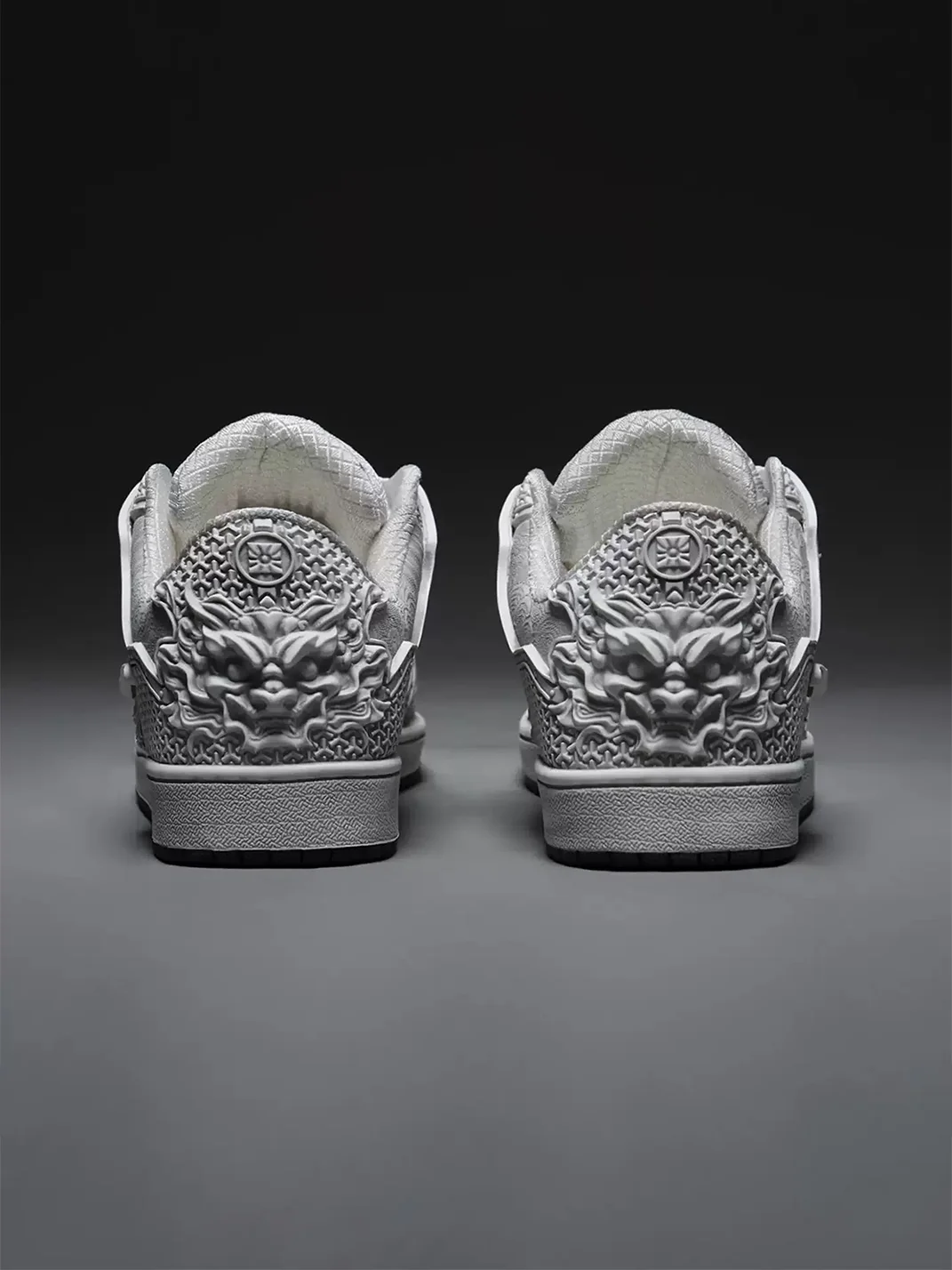 SGSX | White Armor Embossed Casual Sneakers