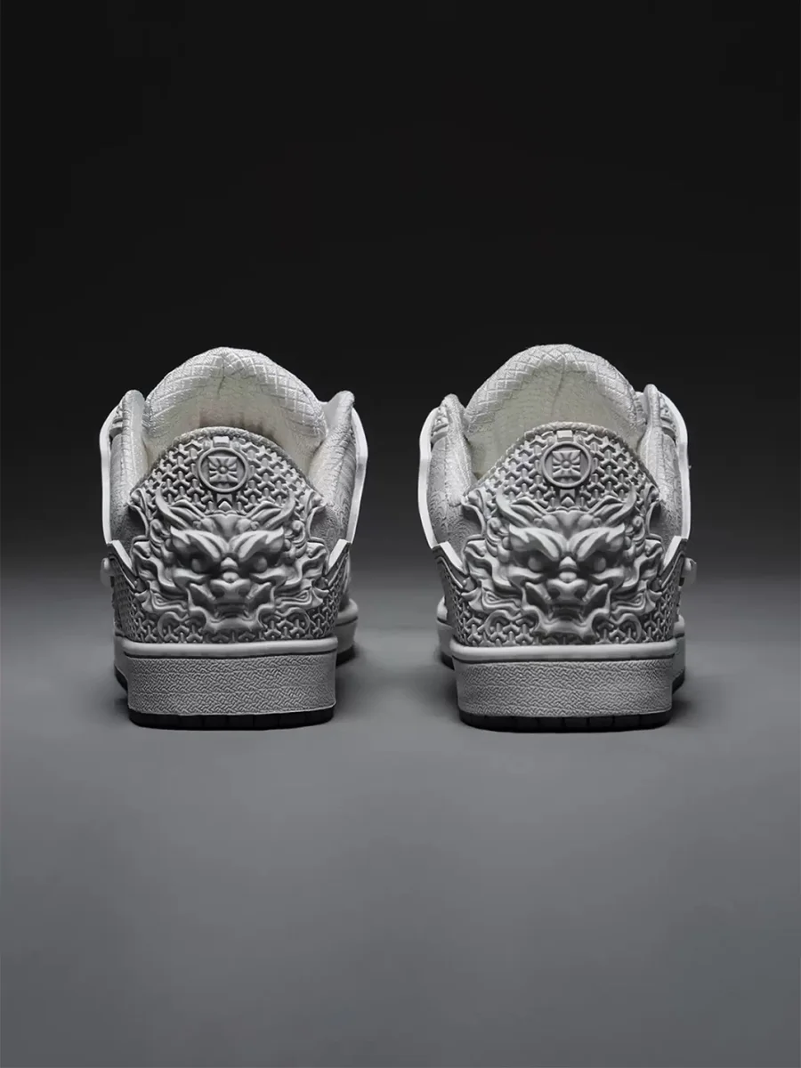 SGSX | White Armor Embossed Casual Sneakers - 2