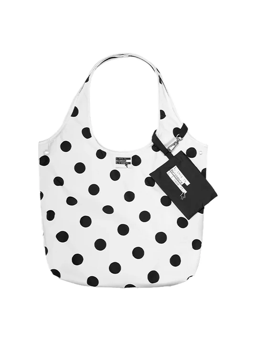 Wishmore | Perforated Polka Dot Shoulder Tote Bag