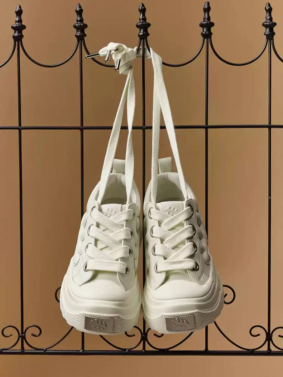 Shootbrand | Leather Platform Retro Sneakers - 4