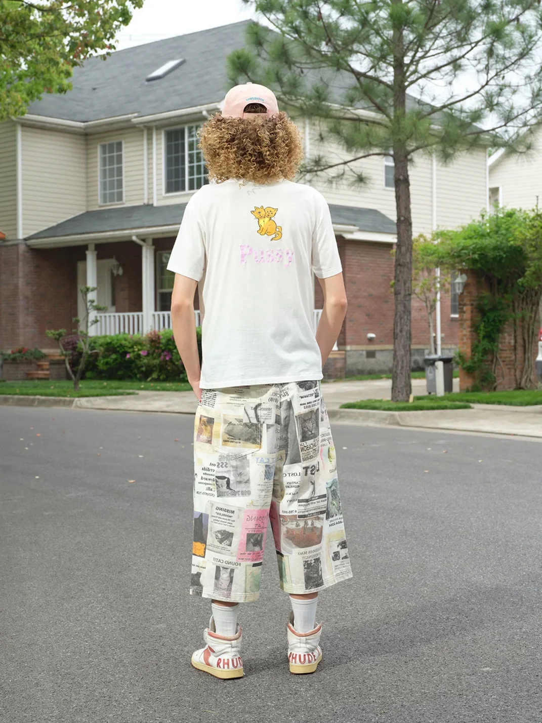 SONGAADON | Washed Graphic Print Cotton T-Shirt