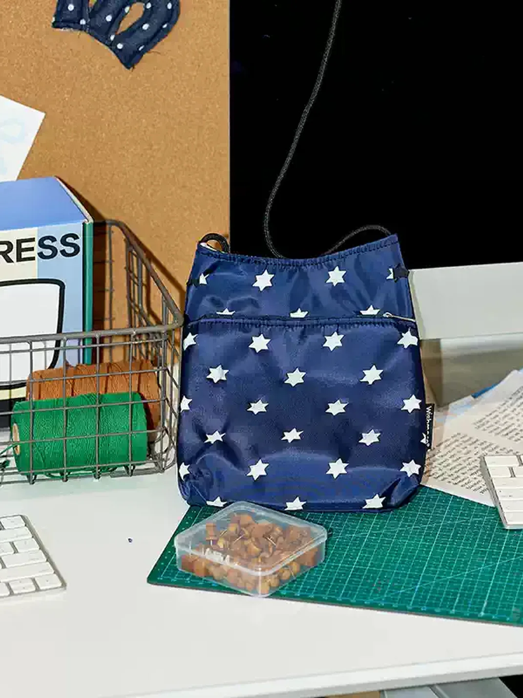 Wishmore | Star Cutout Colorblock Mini Crossbody Bag