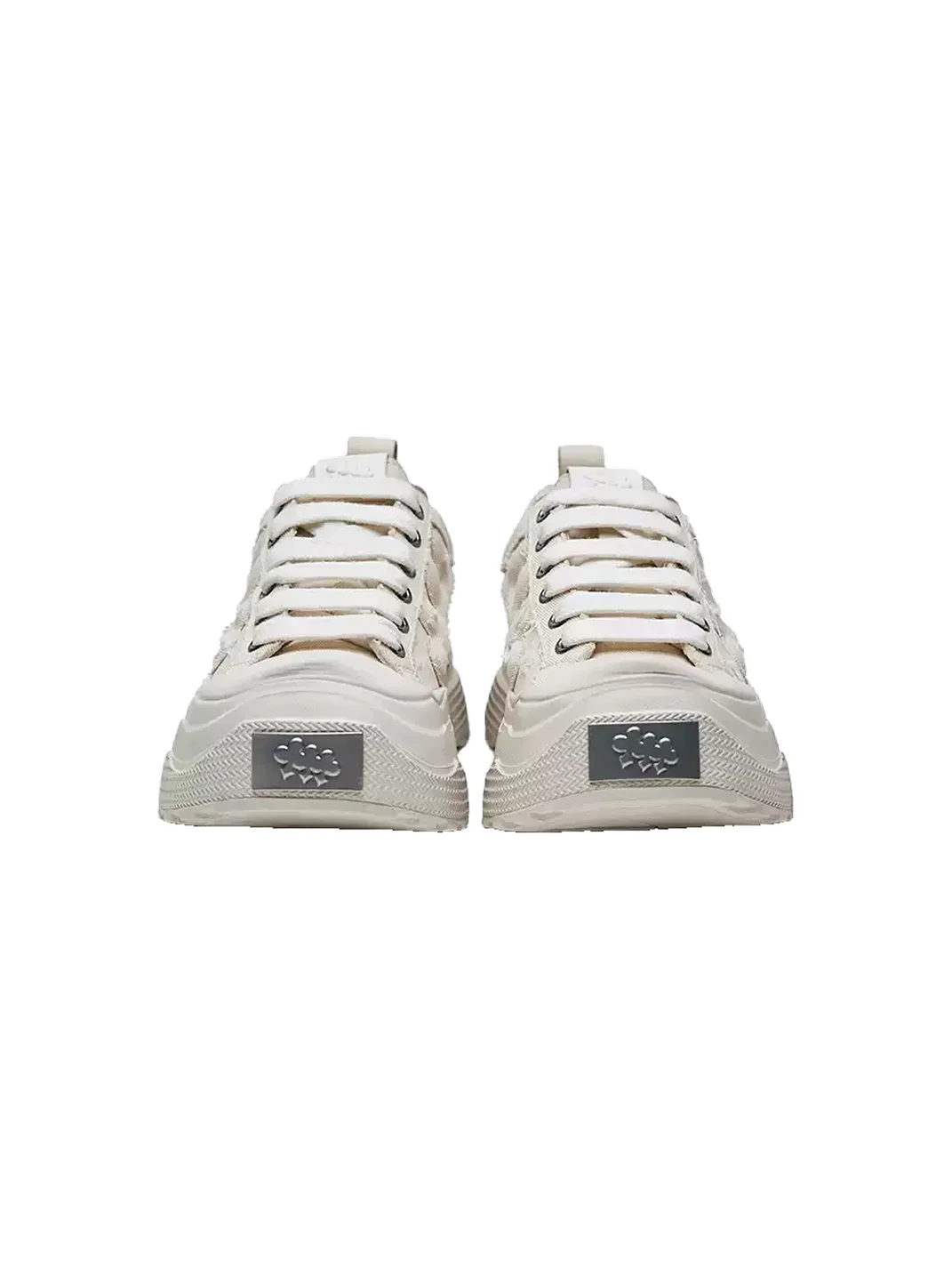 Shootbrand | Distressed Platform Retro Canvas Sneakers