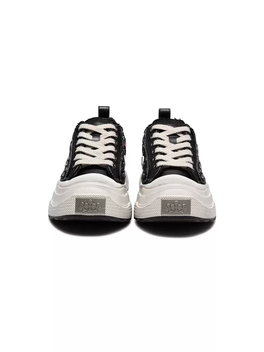 Shootbrand | Distressed Platform Canvas Sneakers