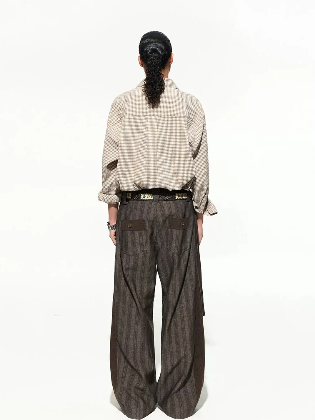 OPENFLY | Relaxed Drop Shoulder Fine Check Shirt