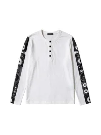 NumbAsia | Speaker Print Henley Long Sleeve T-Shirt