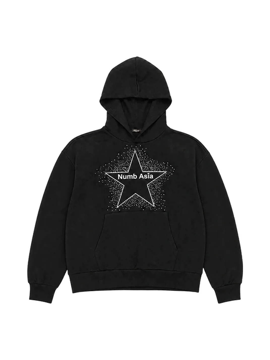 NumbAsia | Rhinestone Star Print Loose Pullover Hoodie