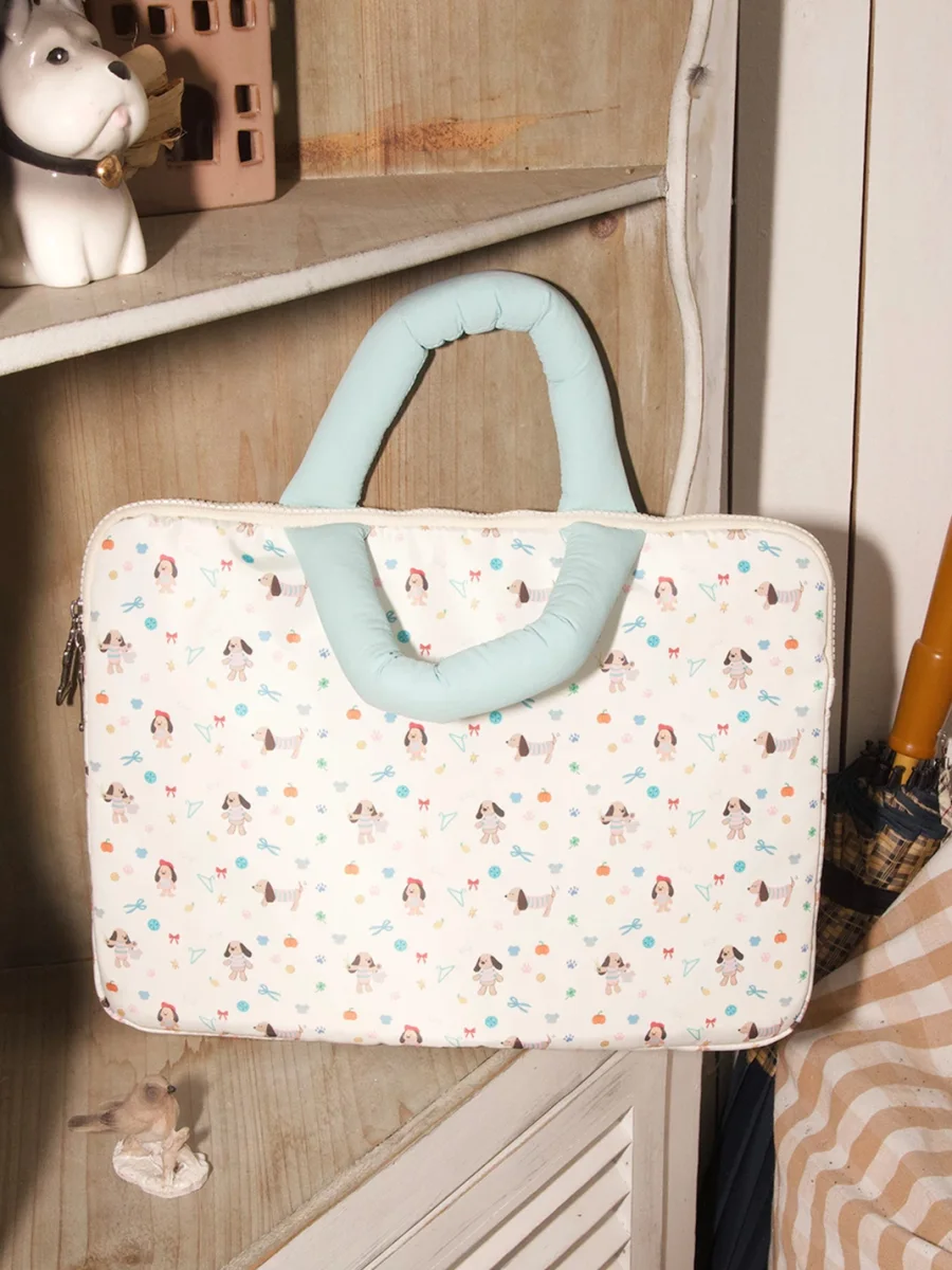 OhTODOG | Cartoon Dachshund Printed Laptop Handbag - 4
