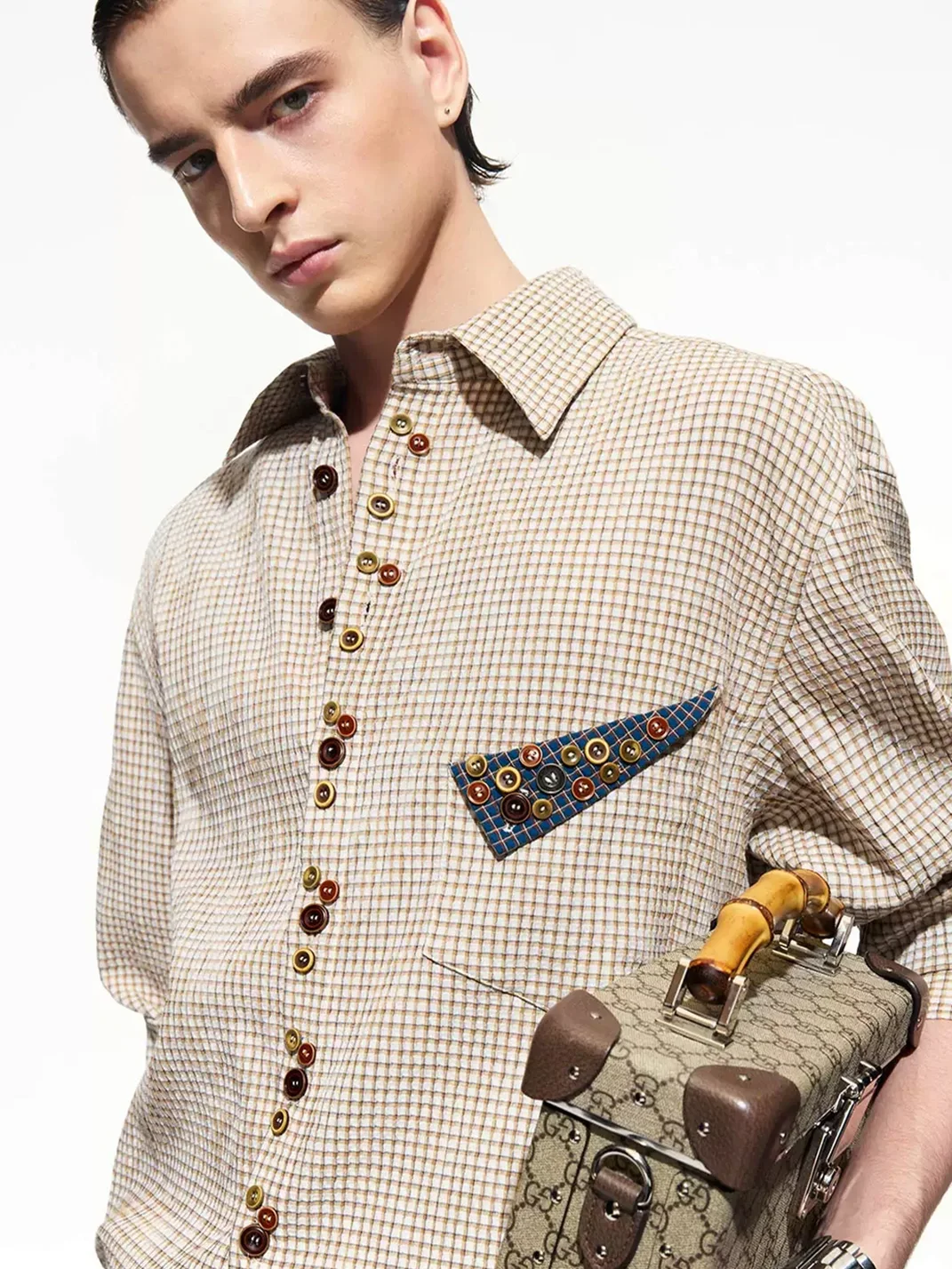 OPENFLY | Relaxed Drop Shoulder Fine Check Shirt