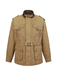 OPENFLY | Vintage Embroidered Belted Multi-Pocket Field Jacket