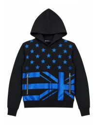 NumbAsia | Glitter Star Union Jack Fitted Hoodie