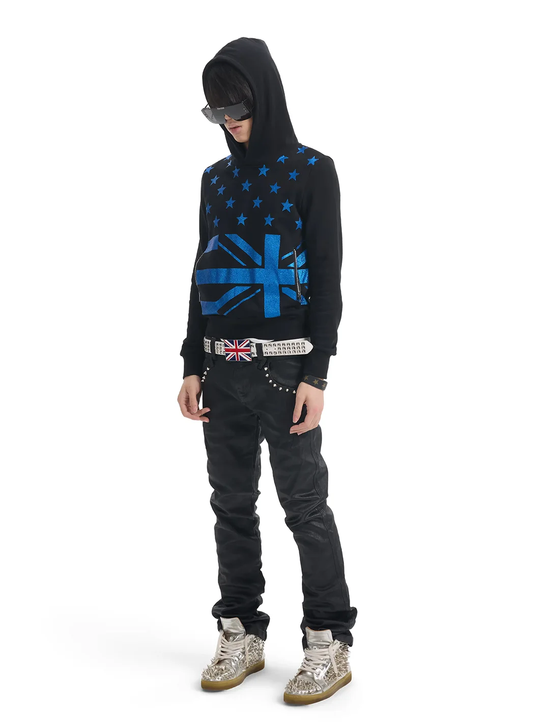 NumbAsia | Glitter Star Union Jack Fitted Hoodie