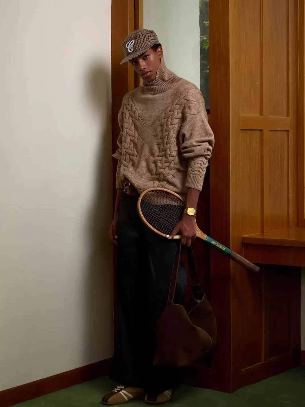 OPENFLY | Symmetrical Cable Knit Turtleneck Sweater