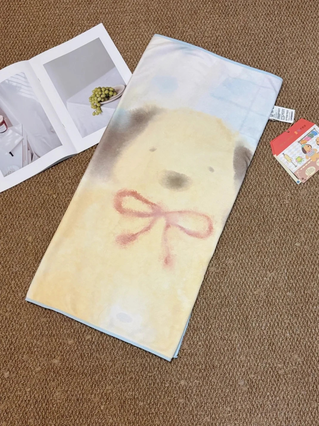 OhTODOG | Cartoon Dog Print Absorbent Bath Towel