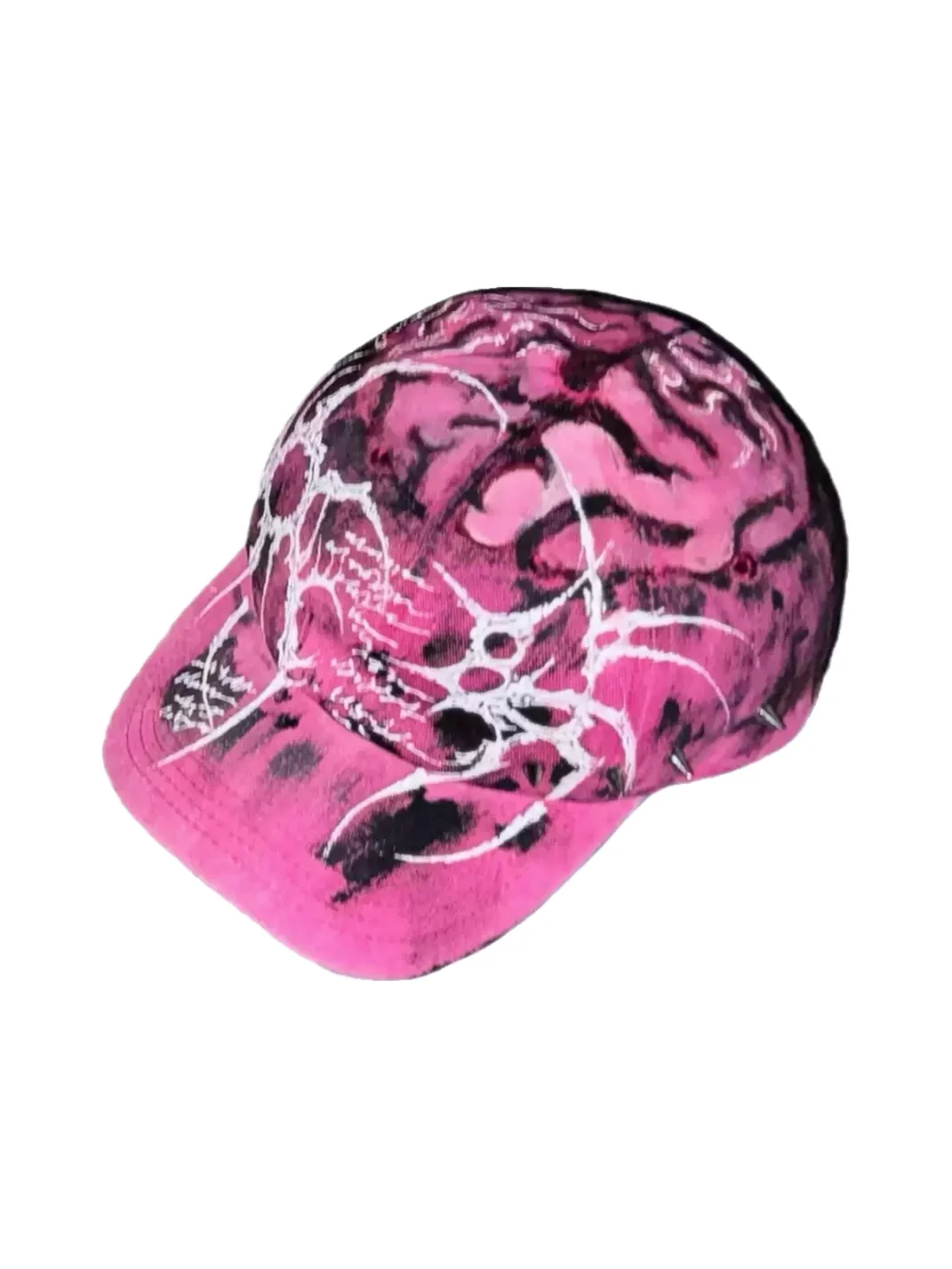 Carol's here | Hand-Painted Studded Brain Pattern Baseball Cap