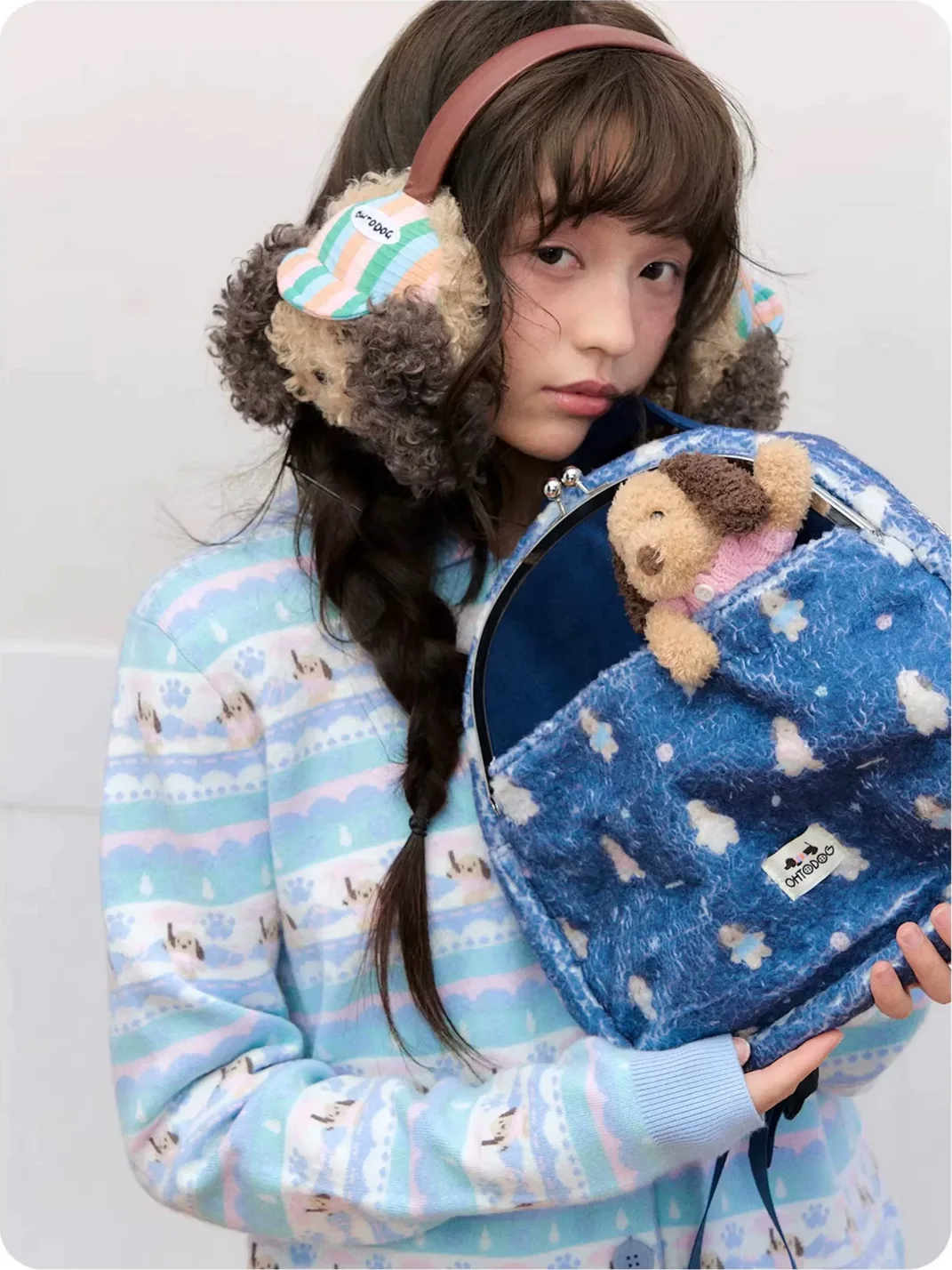 OhTODOG | Plush Dachshund Print Backpack