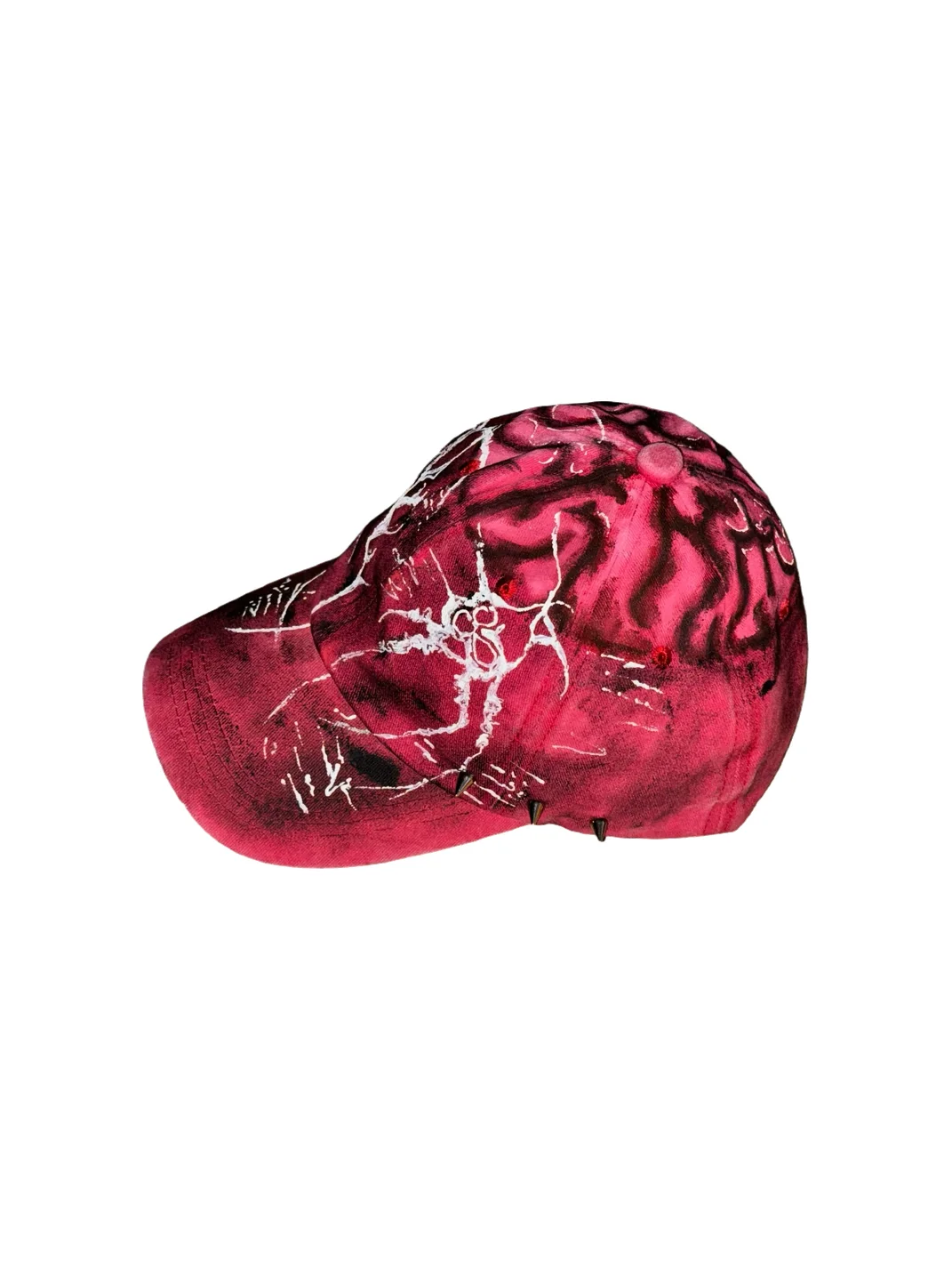 Carol's here | Hand-Painted Studded Brain Pattern Baseball Cap