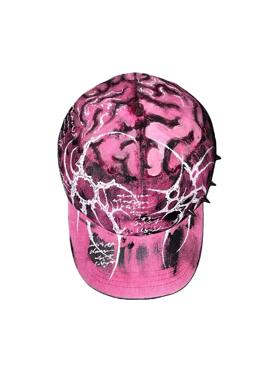 Carol's here | Hand-Painted Studded Brain Pattern Baseball Cap