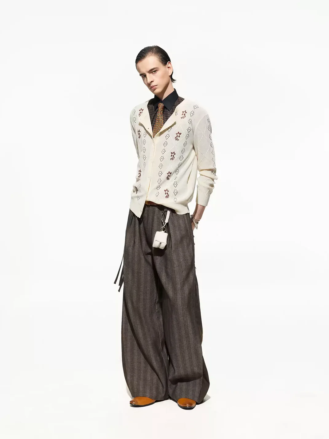 OPENFLY | Deconstructed Double-Pleat Wide-Leg Pants