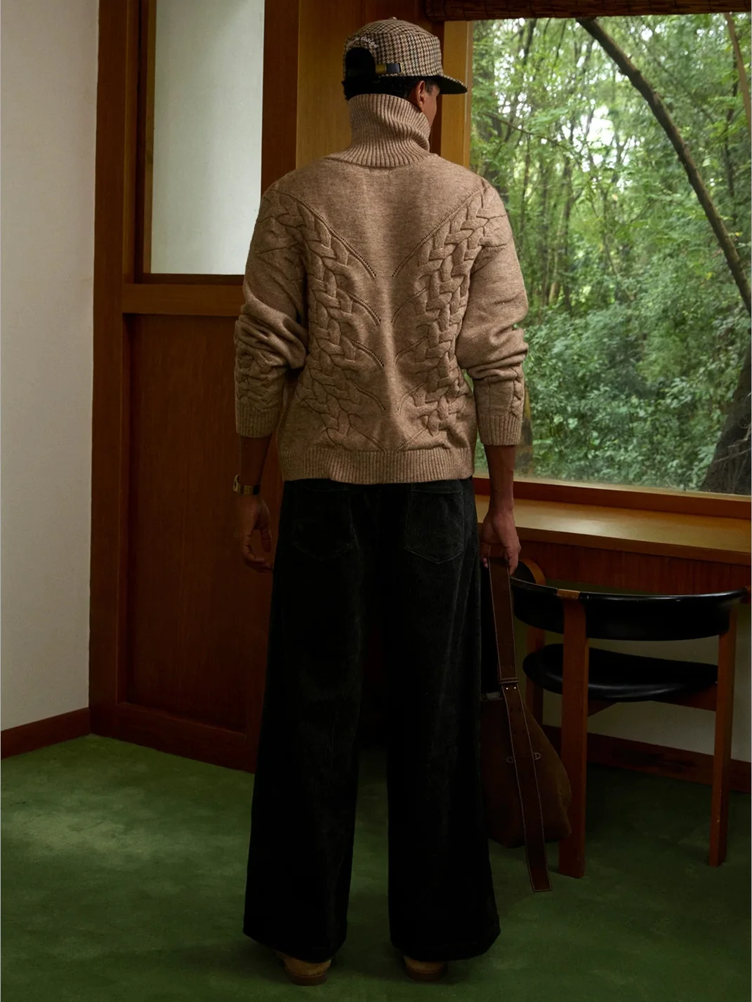 OPENFLY | Symmetrical Cable Knit Turtleneck Sweater