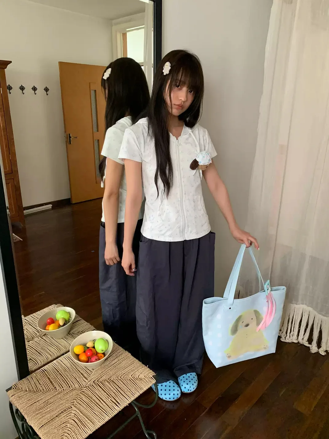 OhTODOG | Crying Puppy Raindrop Print Tote Bag