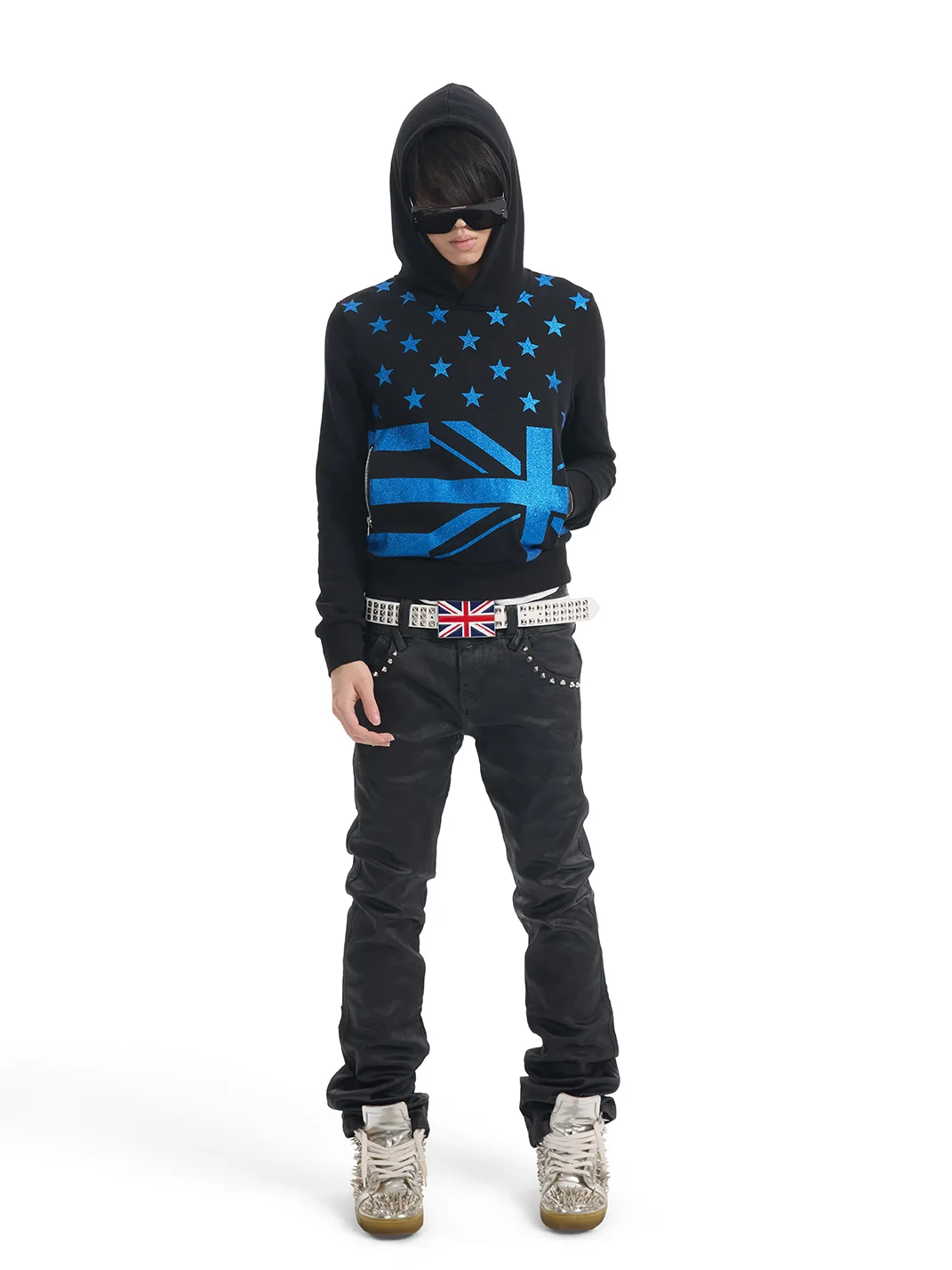 NumbAsia | Glitter Star Union Jack Fitted Hoodie