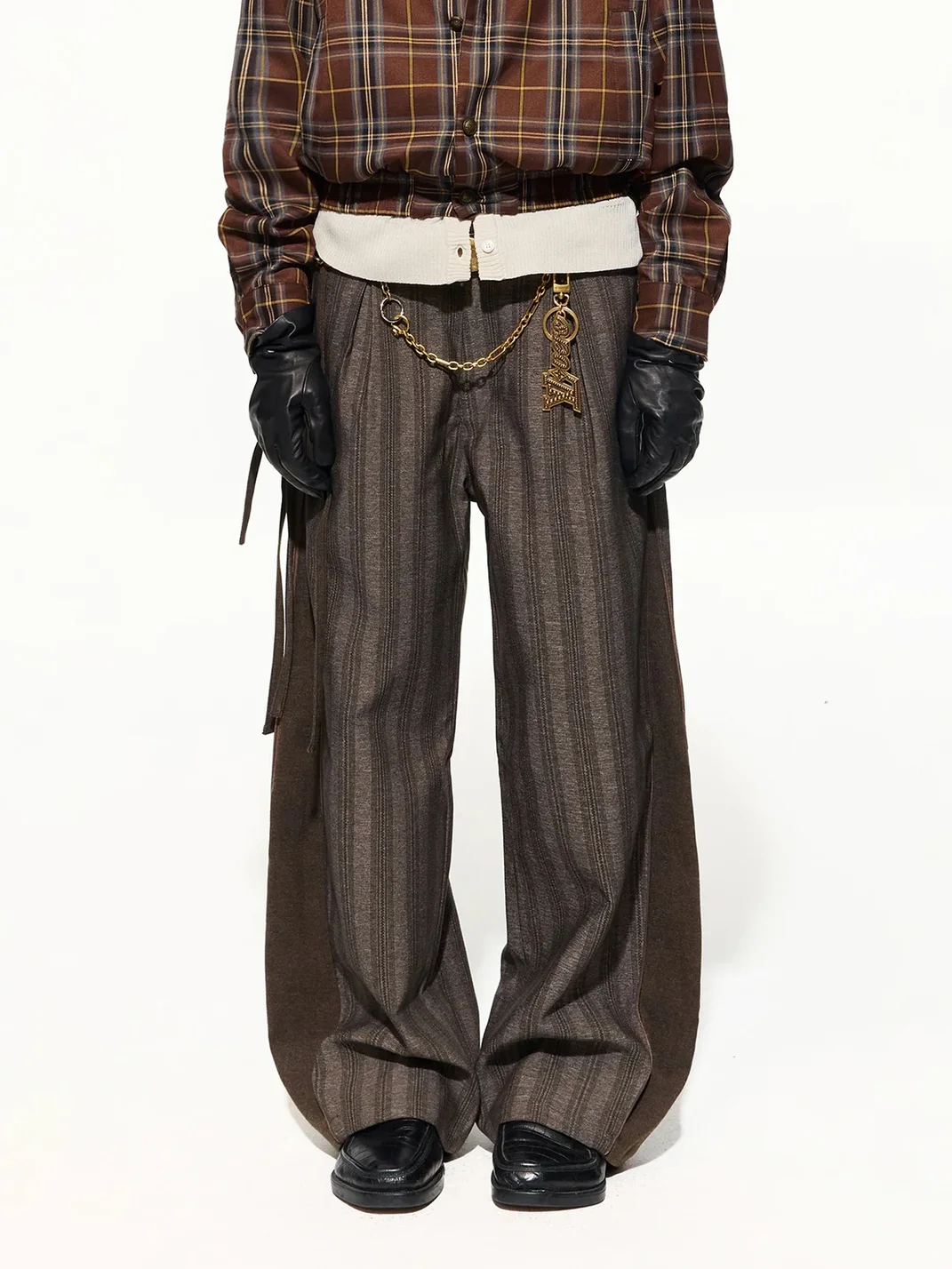 OPENFLY | Deconstructed Double-Pleat Wide-Leg Pants