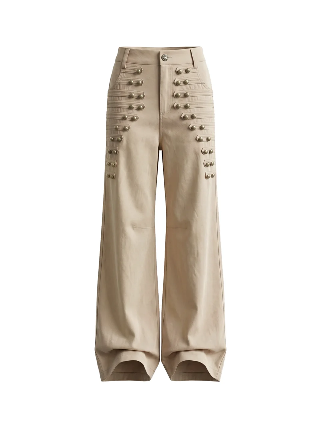 FayChui | Metal Button Wide Leg Pants