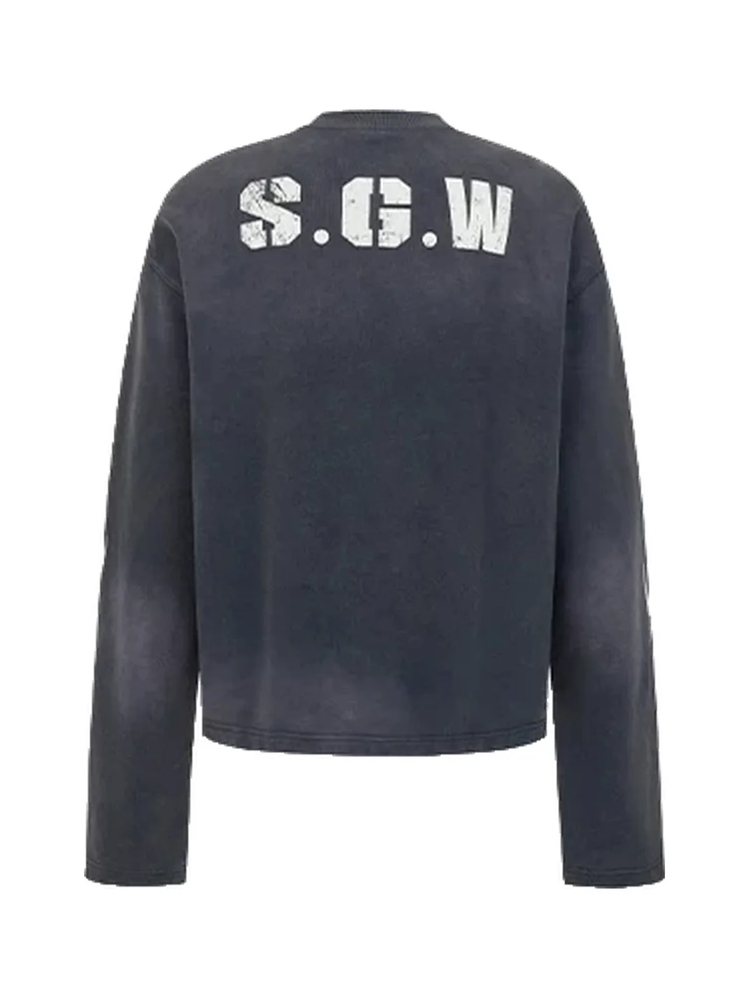 SAXGENWON | Washed Distressed Graphic Sweatshirt And Sweatpants Set