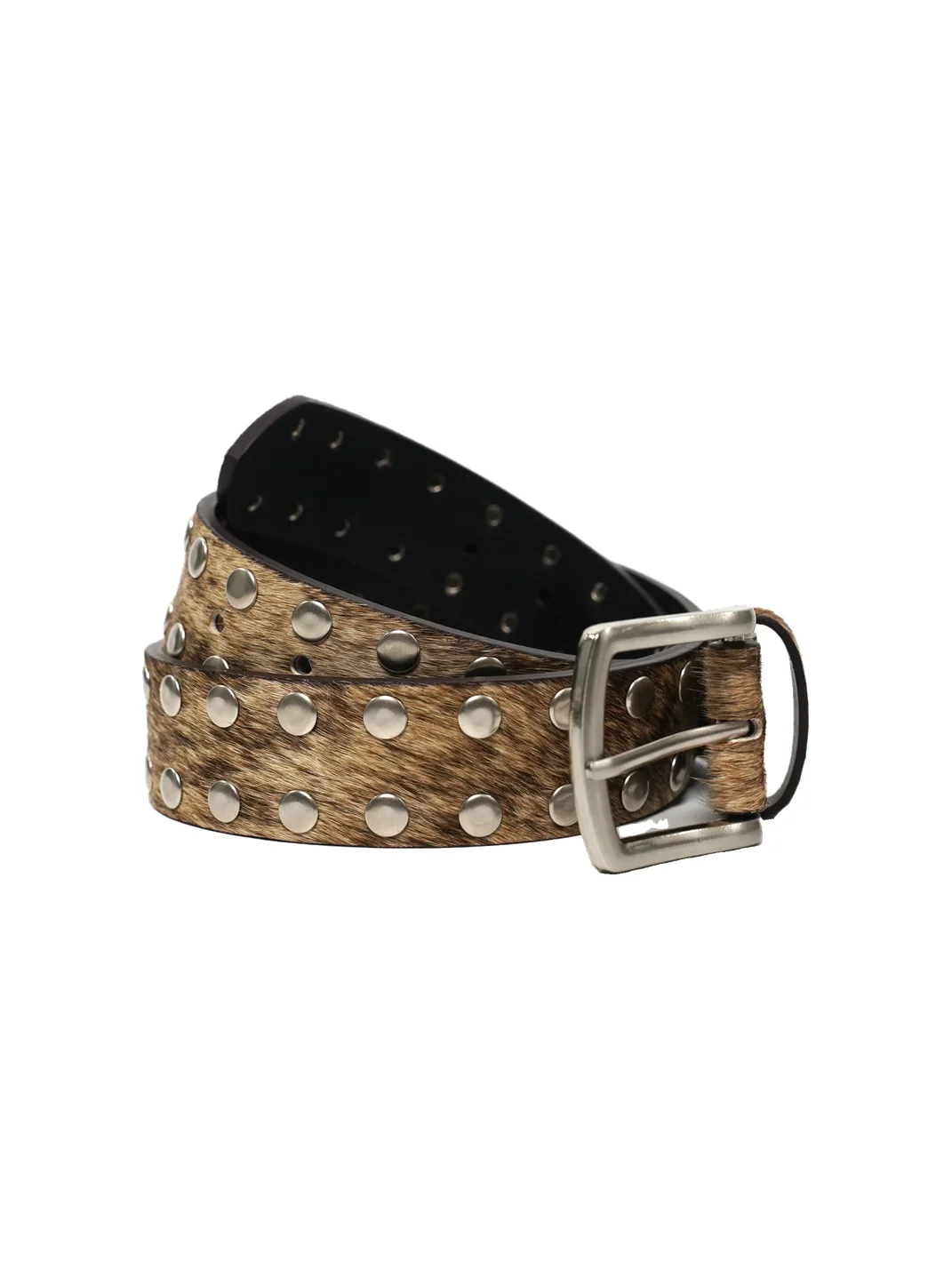 VOWPROGRESS | Studded Horsehair Full-Grain Leather Belt