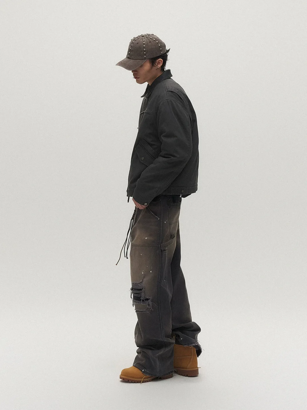 SAXGENWON | Lambskin Collar Oversized Retro Streetwear Padded Jacket