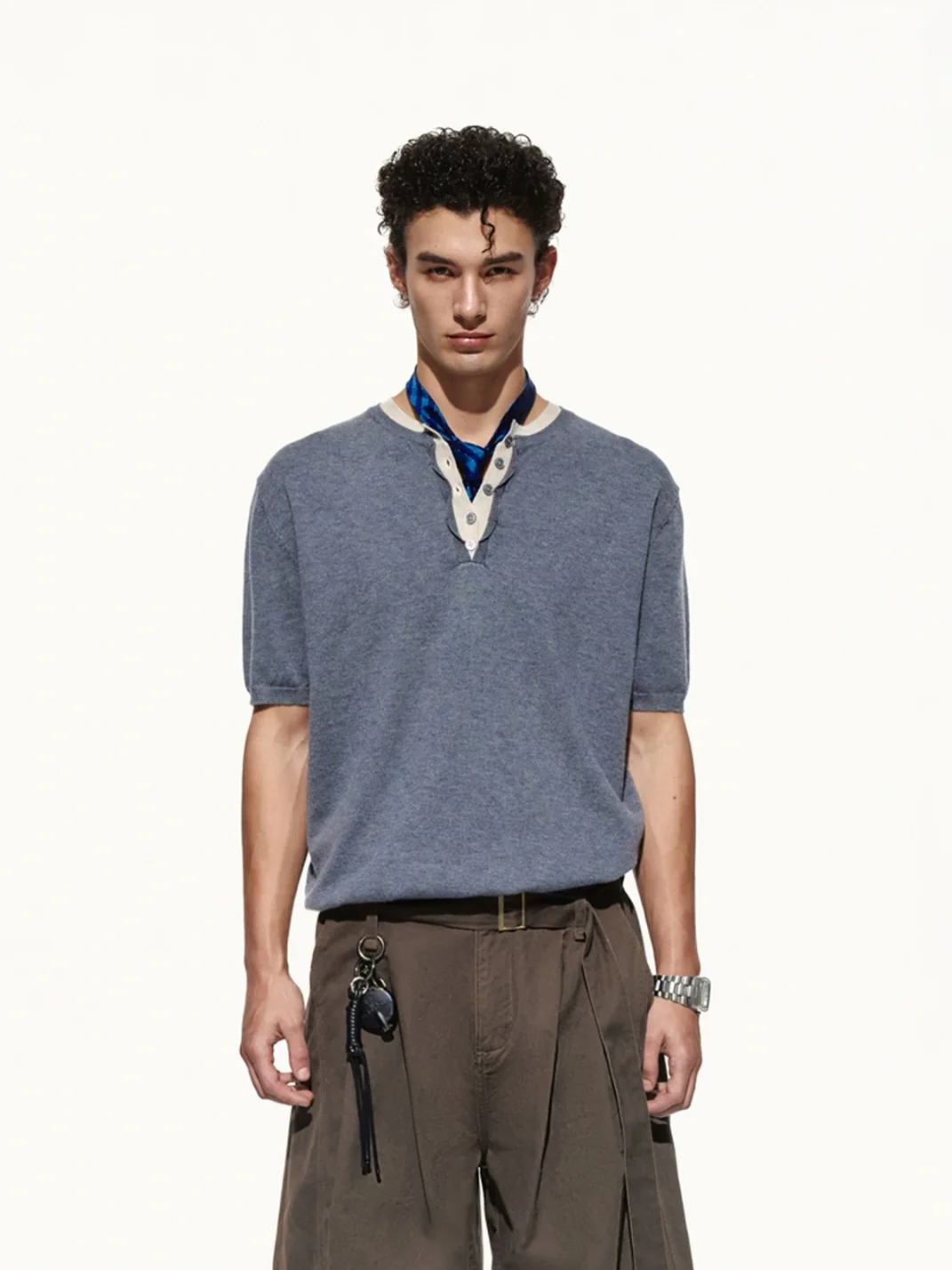 OPENFLY | Short-Sleeve Knit Henley Polo Shirt