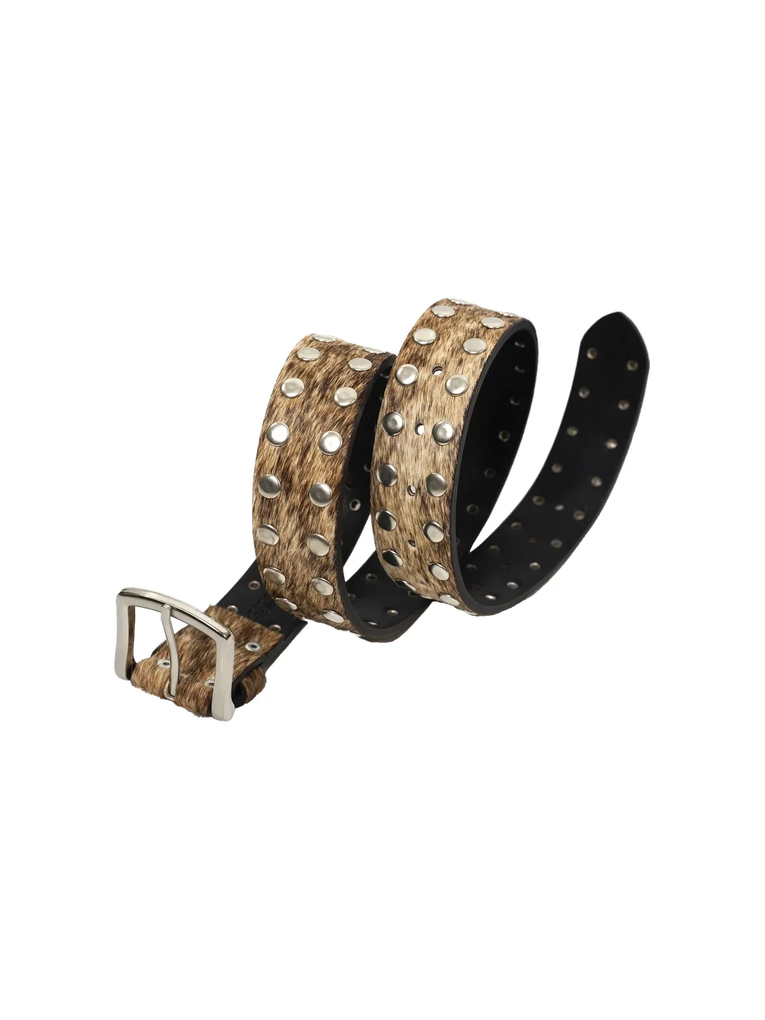 VOWPROGRESS | Studded Horsehair Full-Grain Leather Belt