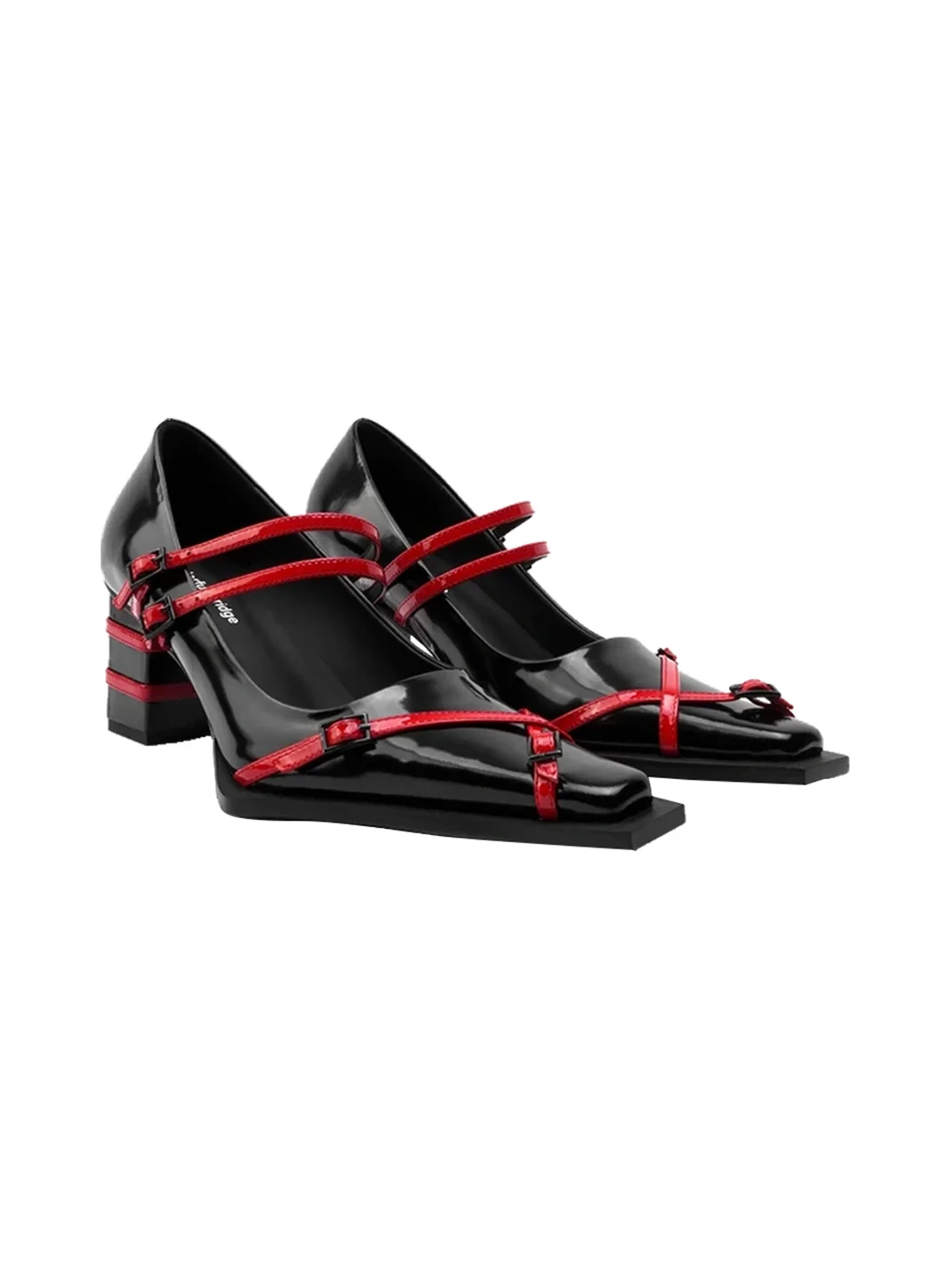 Colorful Bridge | Double-Strap Square-Toe Mary Jane Heels