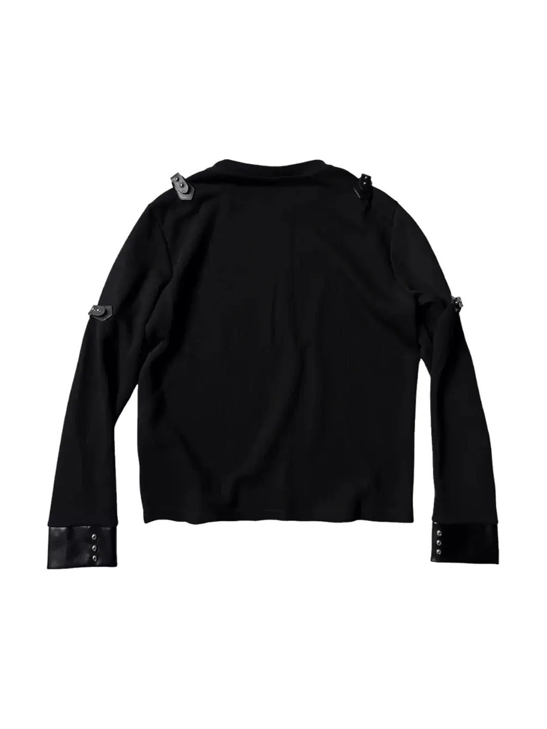 SAXGENWON | Union Jack Studded Buckle Long Sleeve Top