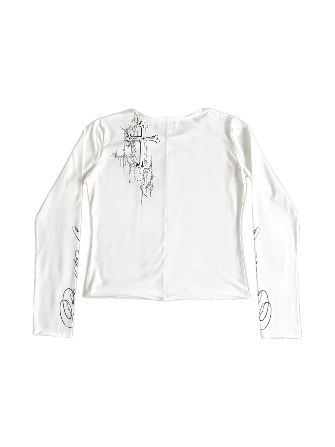 B0RN1NH3LL | Gothic Script Totem Long Sleeve T-Shirt