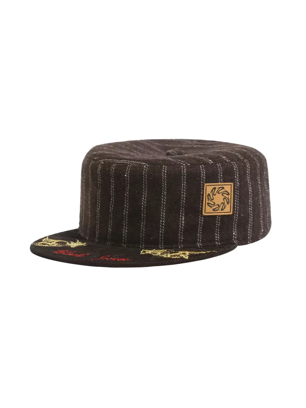 OPENFLY | Vintage Corduroy Striped Embroidered Flat-Brim Cap