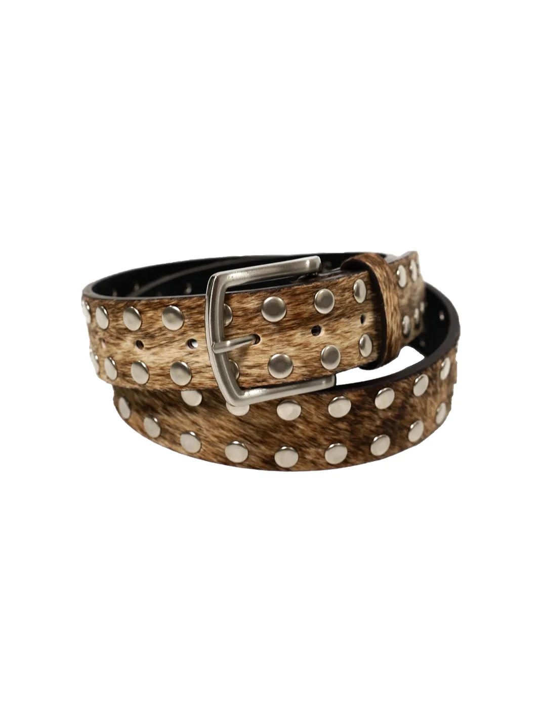 VOWPROGRESS | Studded Horsehair Full-Grain Leather Belt