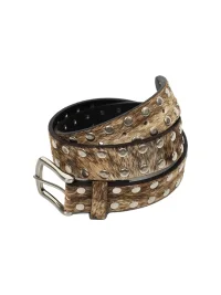 VOWPROGRESS | Studded Horsehair Full-Grain Leather Belt