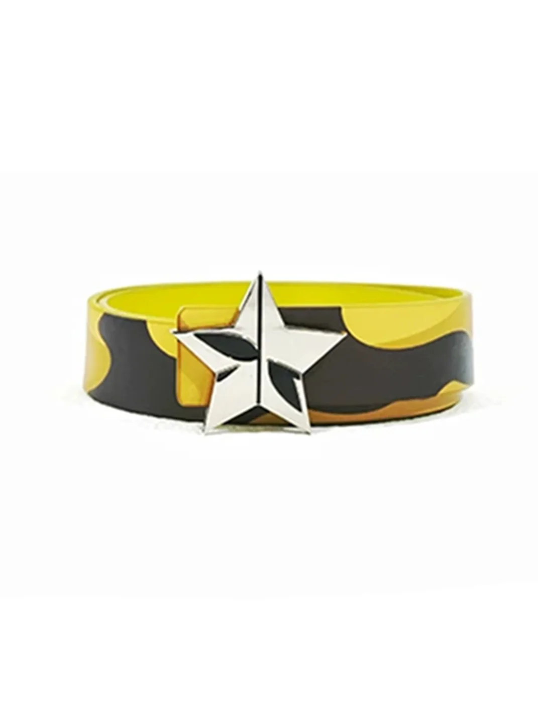 SchwarzGold | Tulip Star Logo Yellow Camouflage Leather Belt