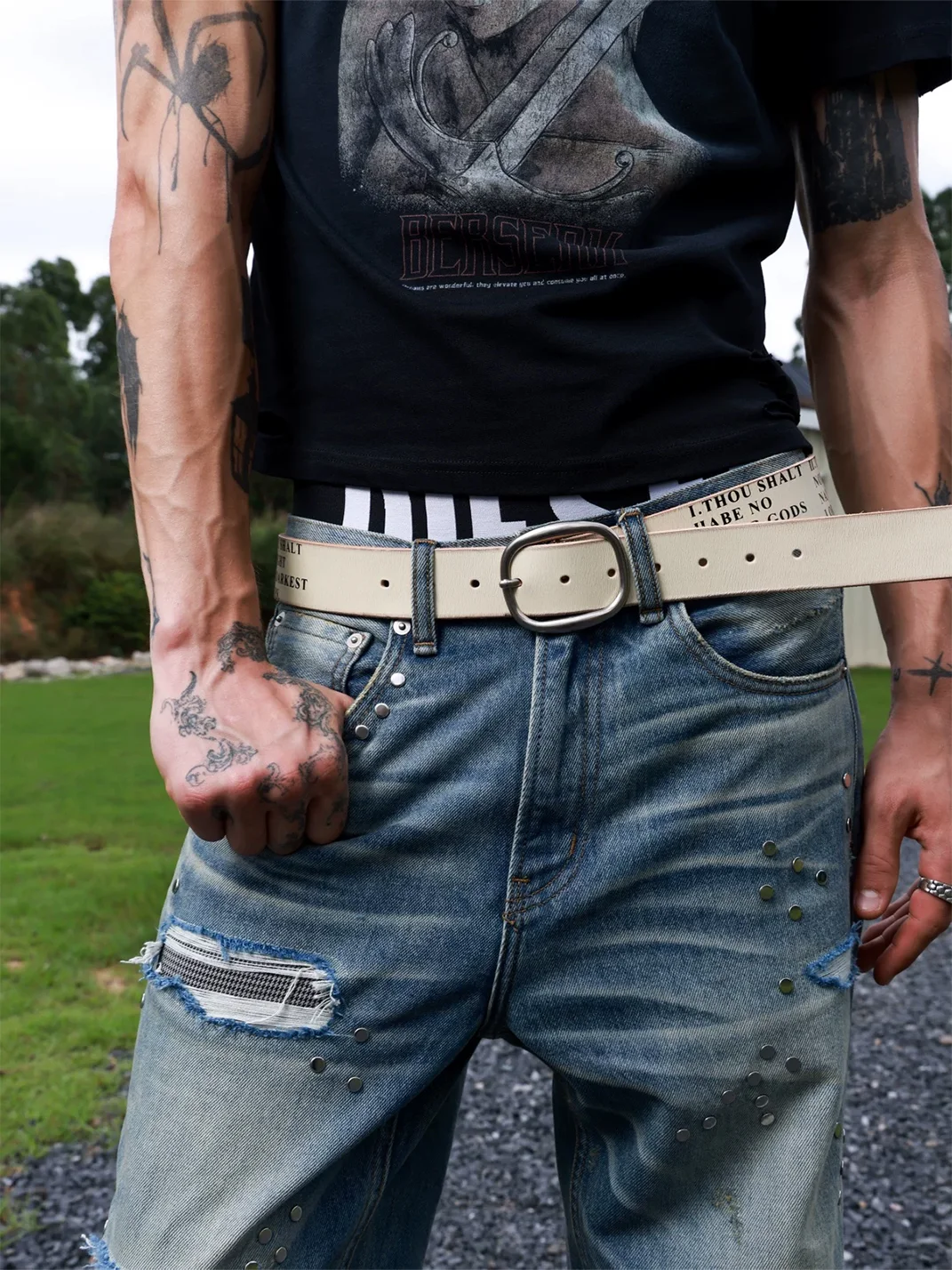 VOWPROGRESS | Ten Commandments Text Print Belt